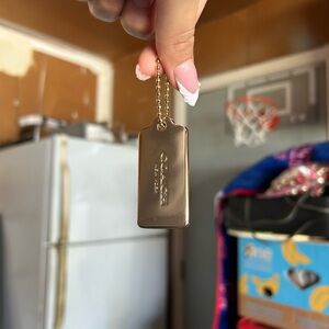Coach Metallic Gold Keychain